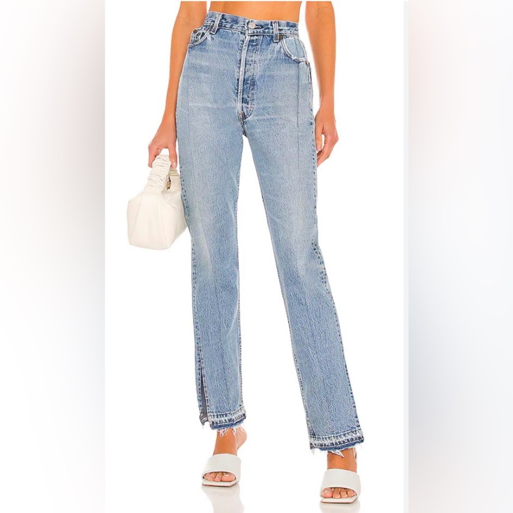 EB DENIM vintage Levi’s jeans - unraveled jeans (as seen on Hailey Bieber)